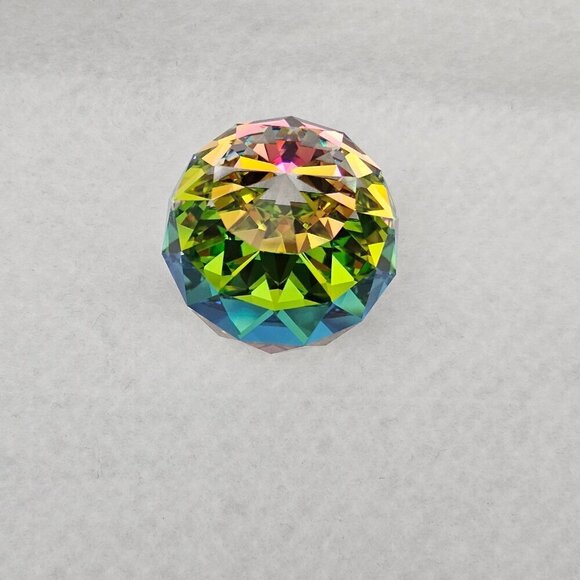 Swarovski Vitrail Medium Rainbow Prism Spere Crystal Round Retired Paperweight - Picture 5 of 11